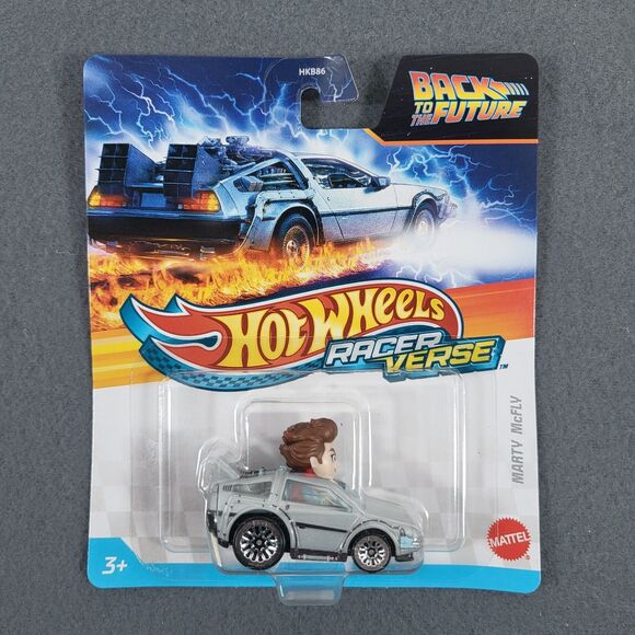 Hot Wheels Racer Verse Back to the Future MARTY MCFLY DeLorean Car NEW FSC - Picture 1 of 8
